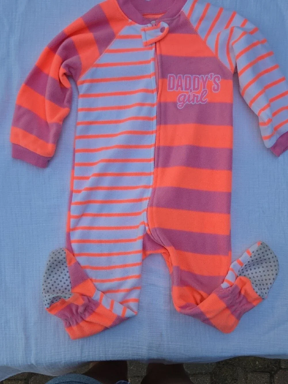 Place Girls' Neon Coral & Pink Striped and Leopard Print One-Pieces